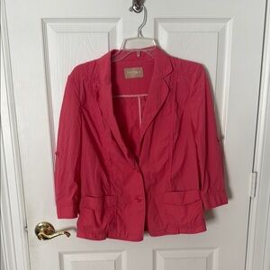 Isabey de Paris coral Blazer Lightweight Jacket medium